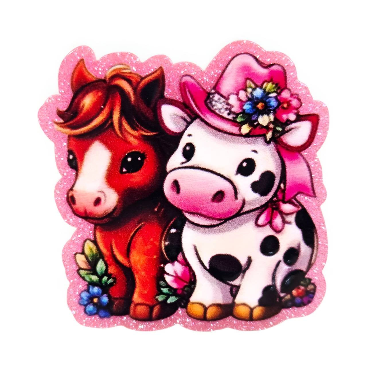 Barnyard Besties~ Acrylic Flatbacks (Bailey's Beads Custom Design)