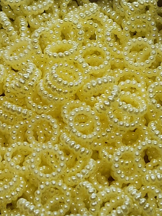Canary Yellow Pearl Spacers