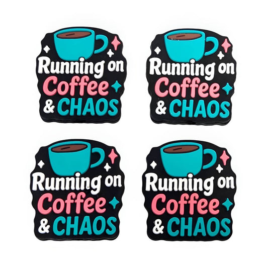 Coffee & Chaos Silicone Focal Bead (Custom Design by Bailey's Beads)