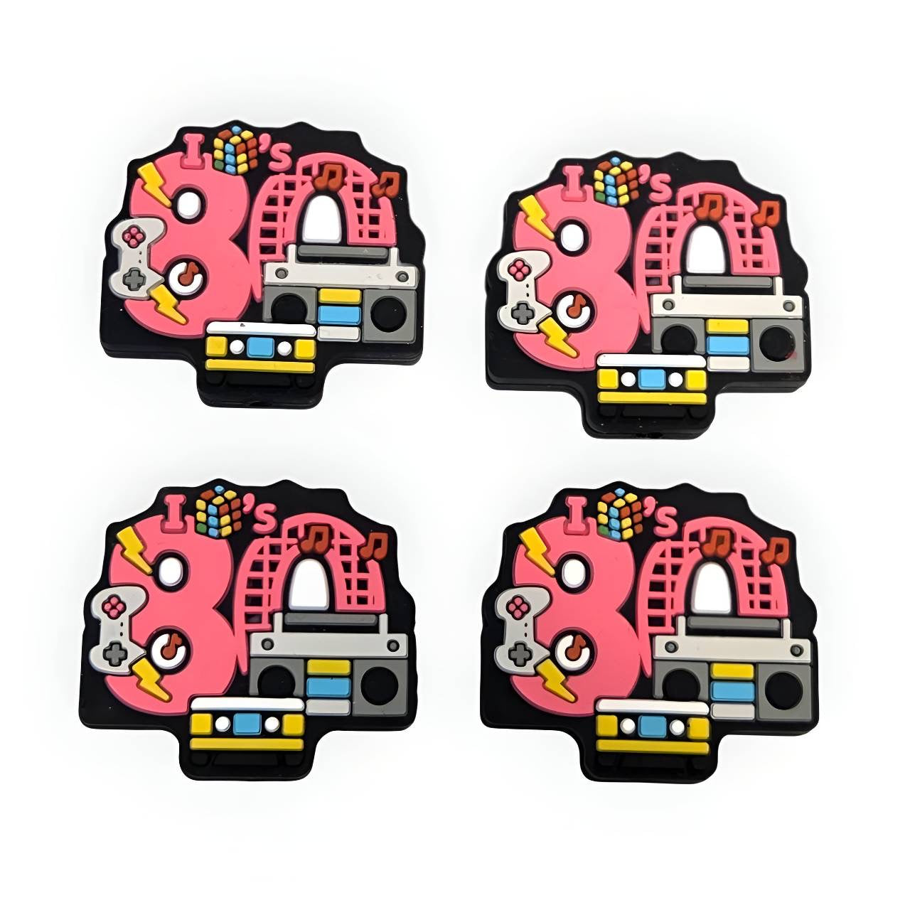 80's Silicone Focal Beads