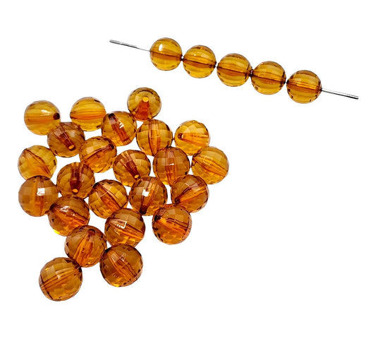16mm Brown Acrylic Disco Beads