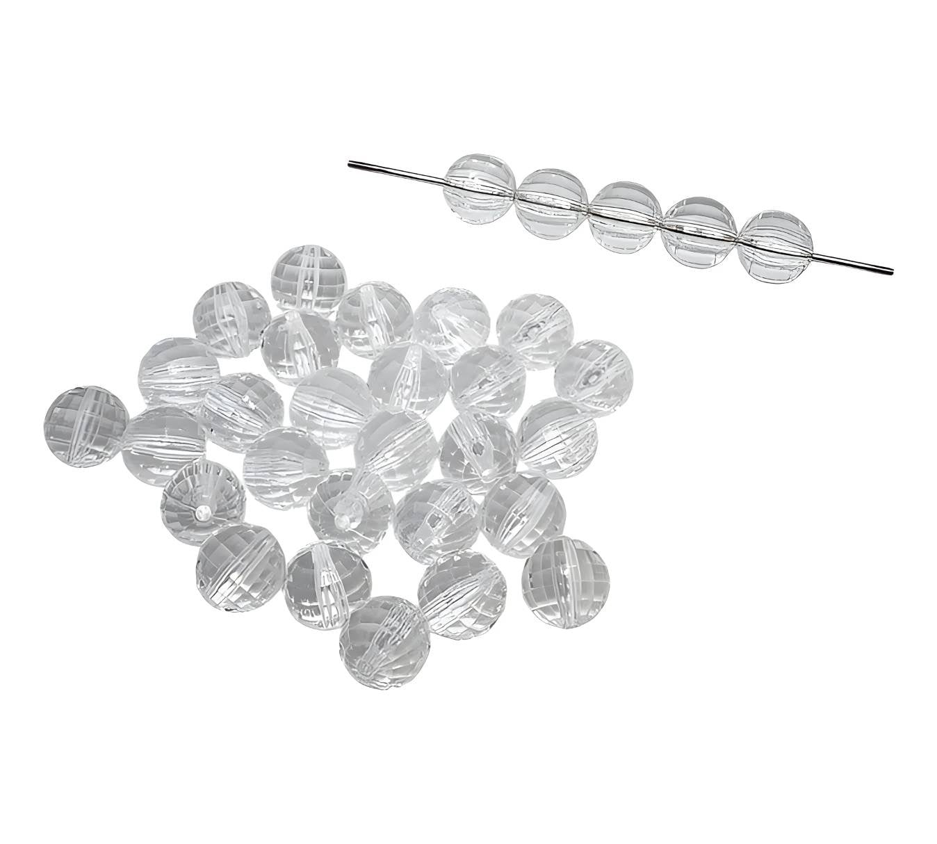16mm Clear Acrylic Disco Beads