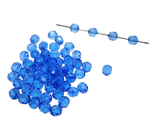 12mm Blue Faceted Beads