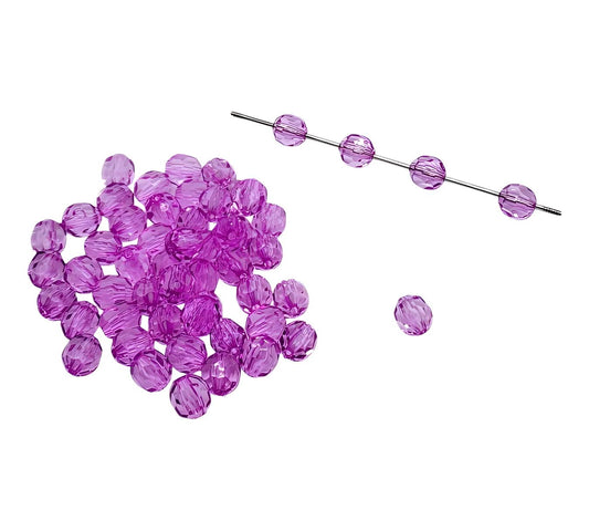 12mm Lavender Faceted Beads