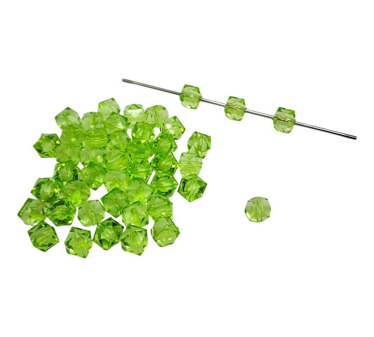12mm Lime Acrylic Ice Cube Beads