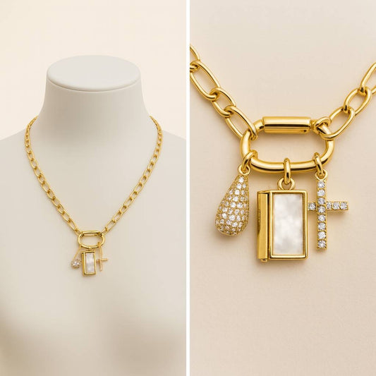 Gold-Plated Cross Pendant Necklace