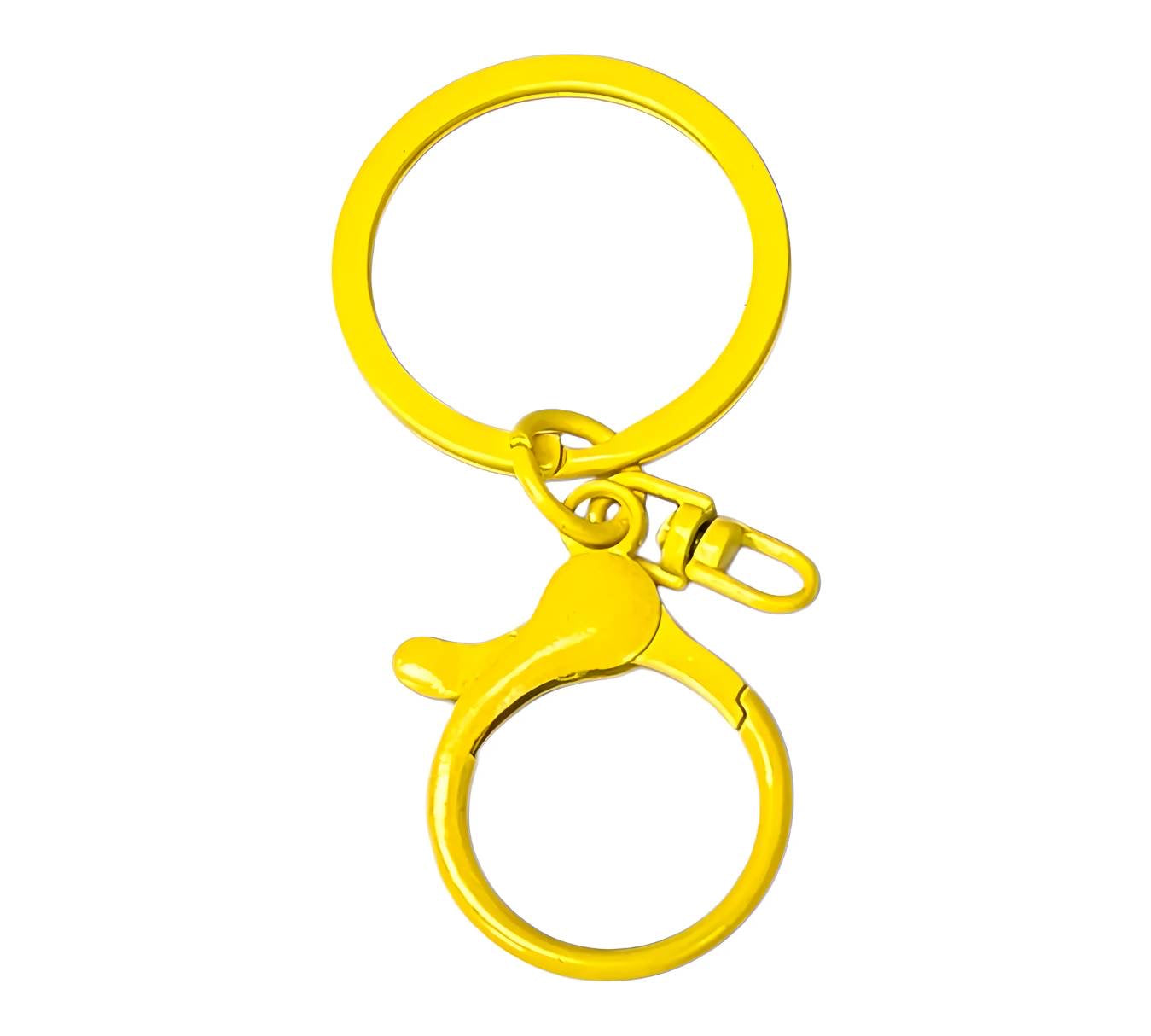 Yellow Lobster Clasp Key Ring