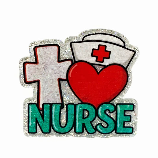 Nurse~ Acrylic Flatbacks (Exclusive Bailey's Beads Design)