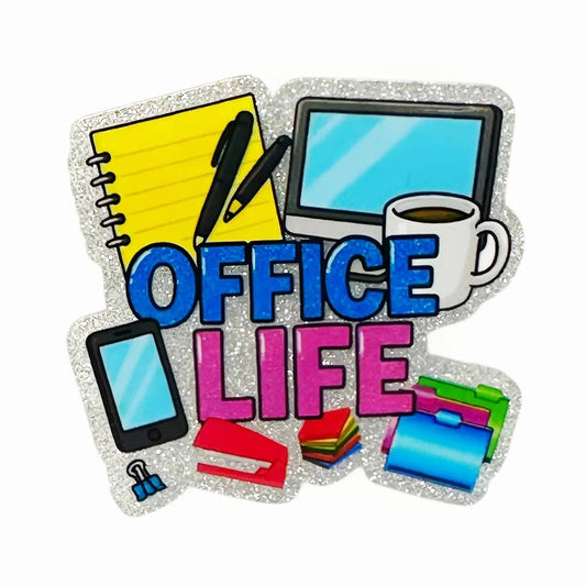 Office Life~ Acrylic Flatbacks (Exclusive Bailey's Beads Design)