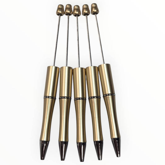 Gold Beadable Pens (5 Pack)