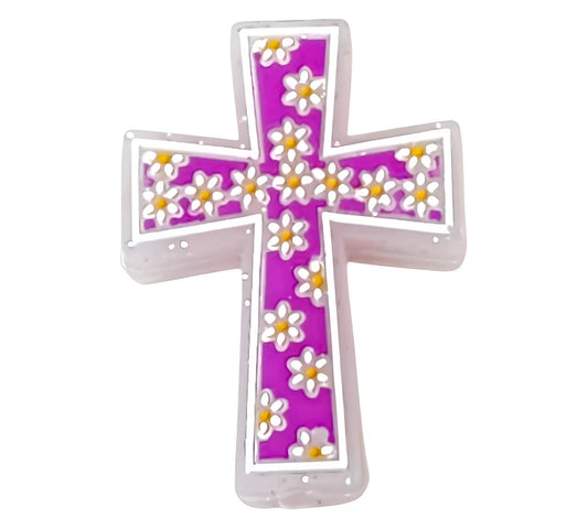 Purple Cross Focal Beads