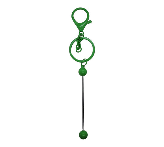 Green Beadable Keyrings
