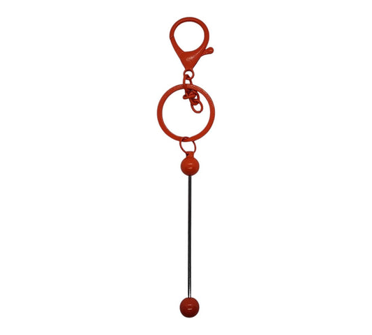 Orange Beadable Keyrings