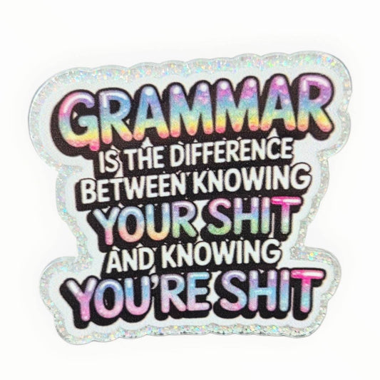 Grammar~ Acrylic Flatbacks (Exclusive Bailey's Beads Design)
