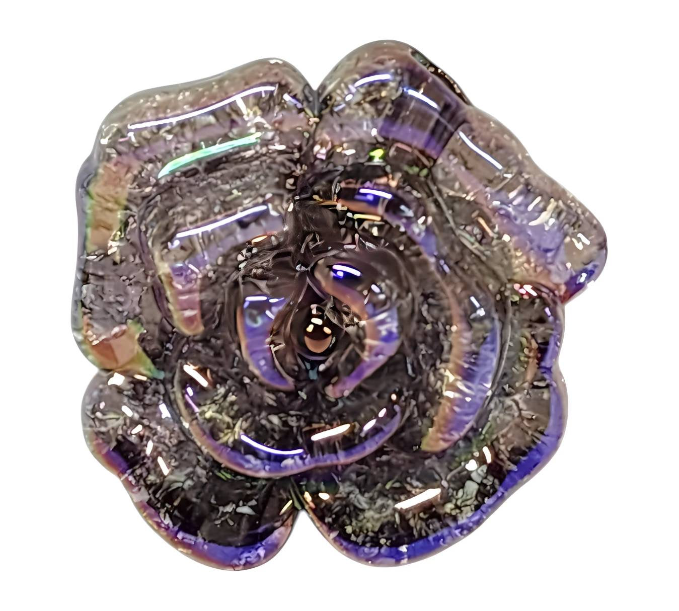 Black Acrylic Flower Beads