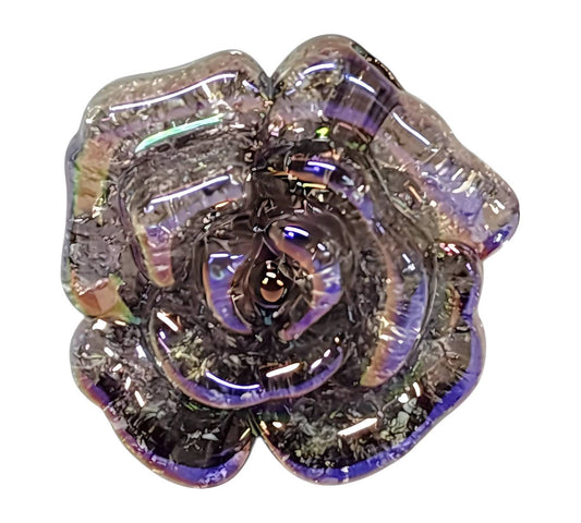 Black Acrylic Flower Beads