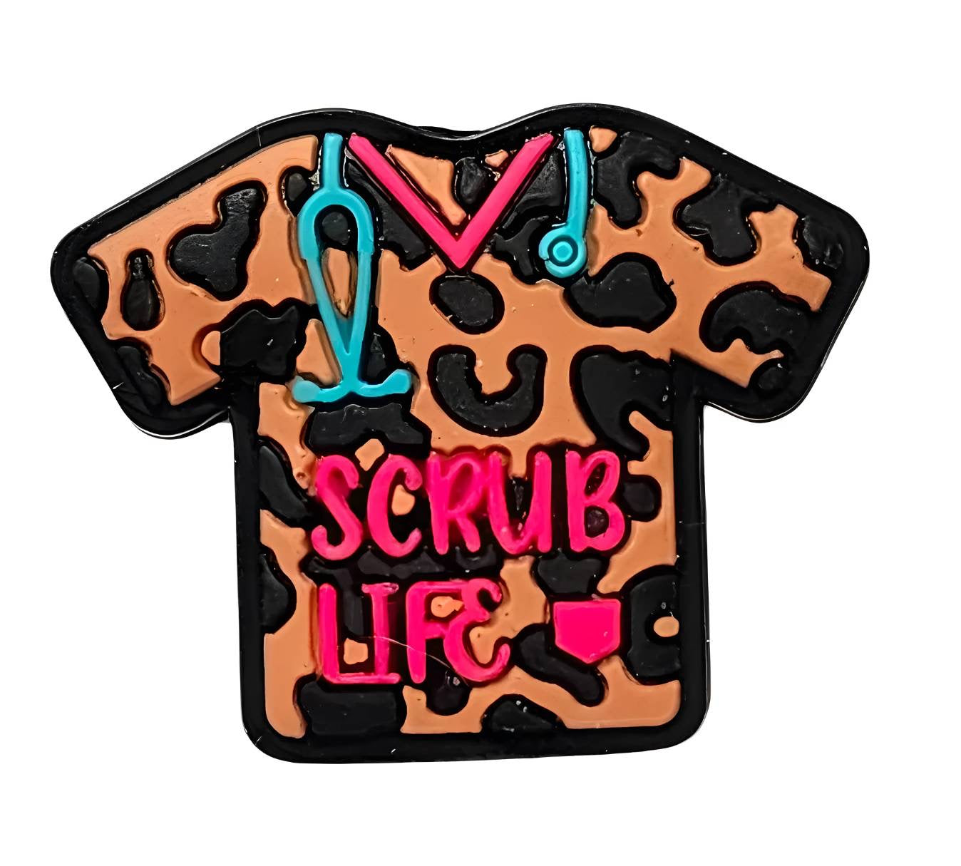 Brown Scrub Life  Focal Beads