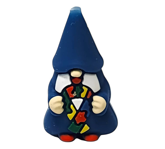 3D Ribbon Autism Gnome Focal Beads