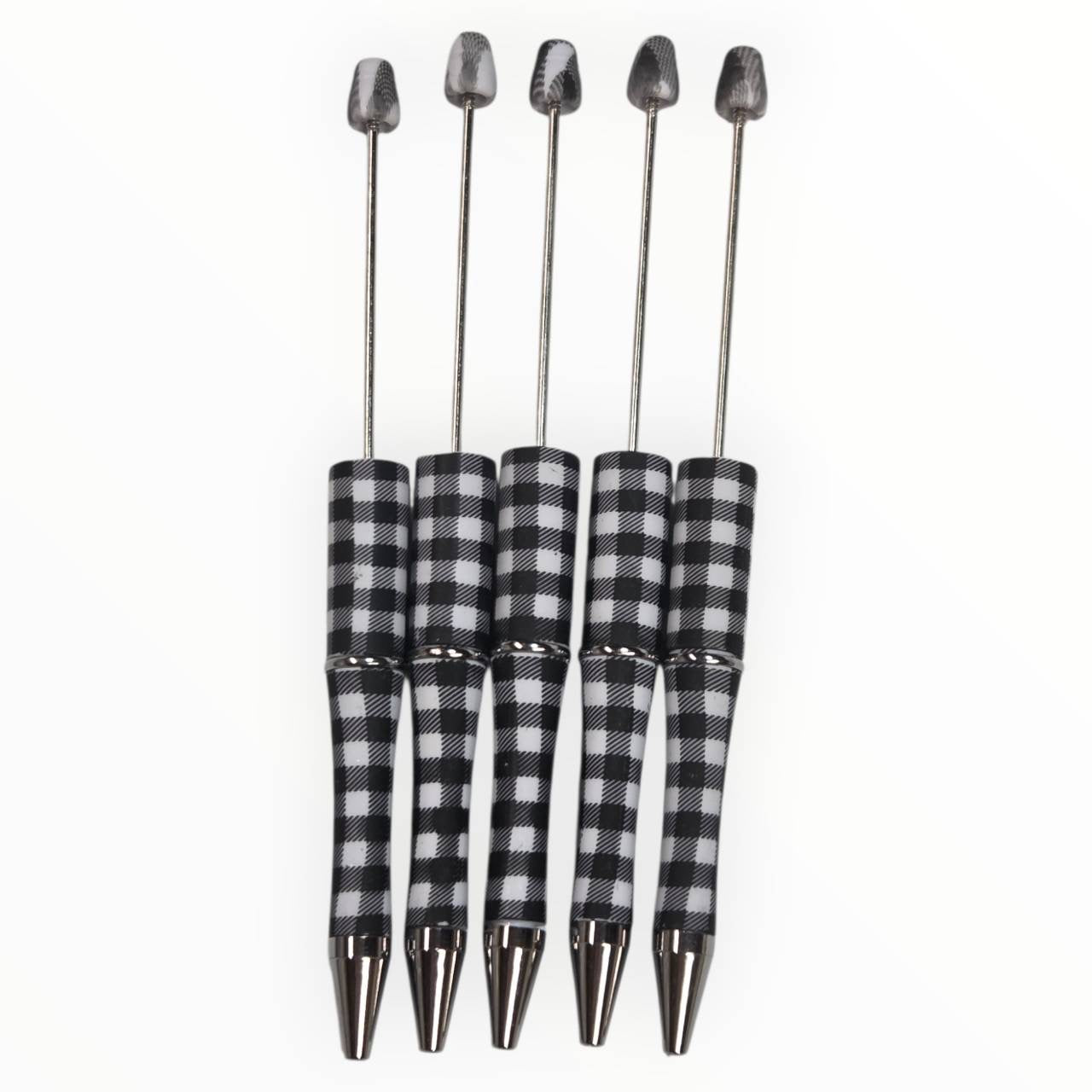 Black Buffalo Plaid Beadable Pen (5 Pack)