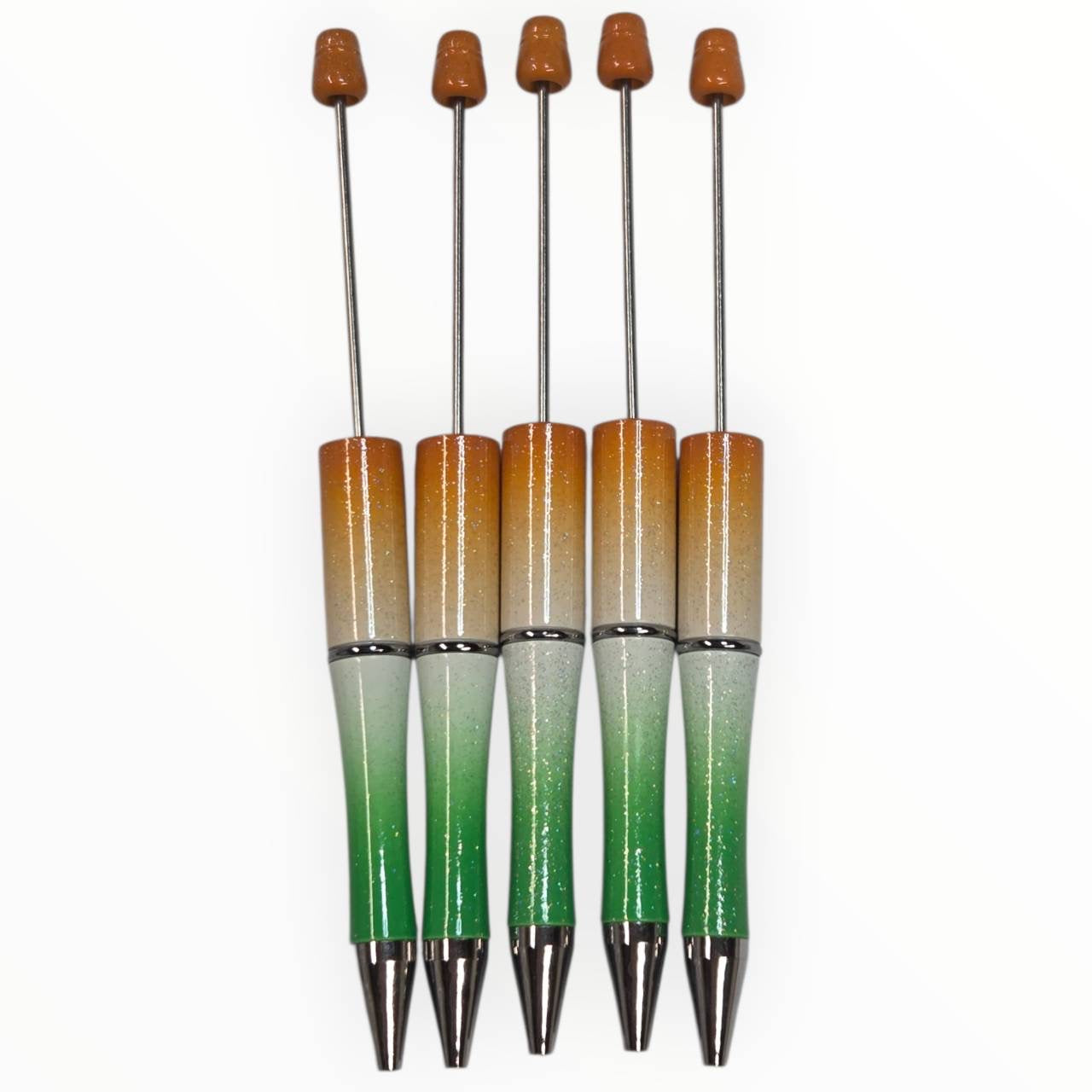 Orange/Green Beadable Pens (5 Pack)