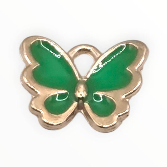 Green butterfly Charms