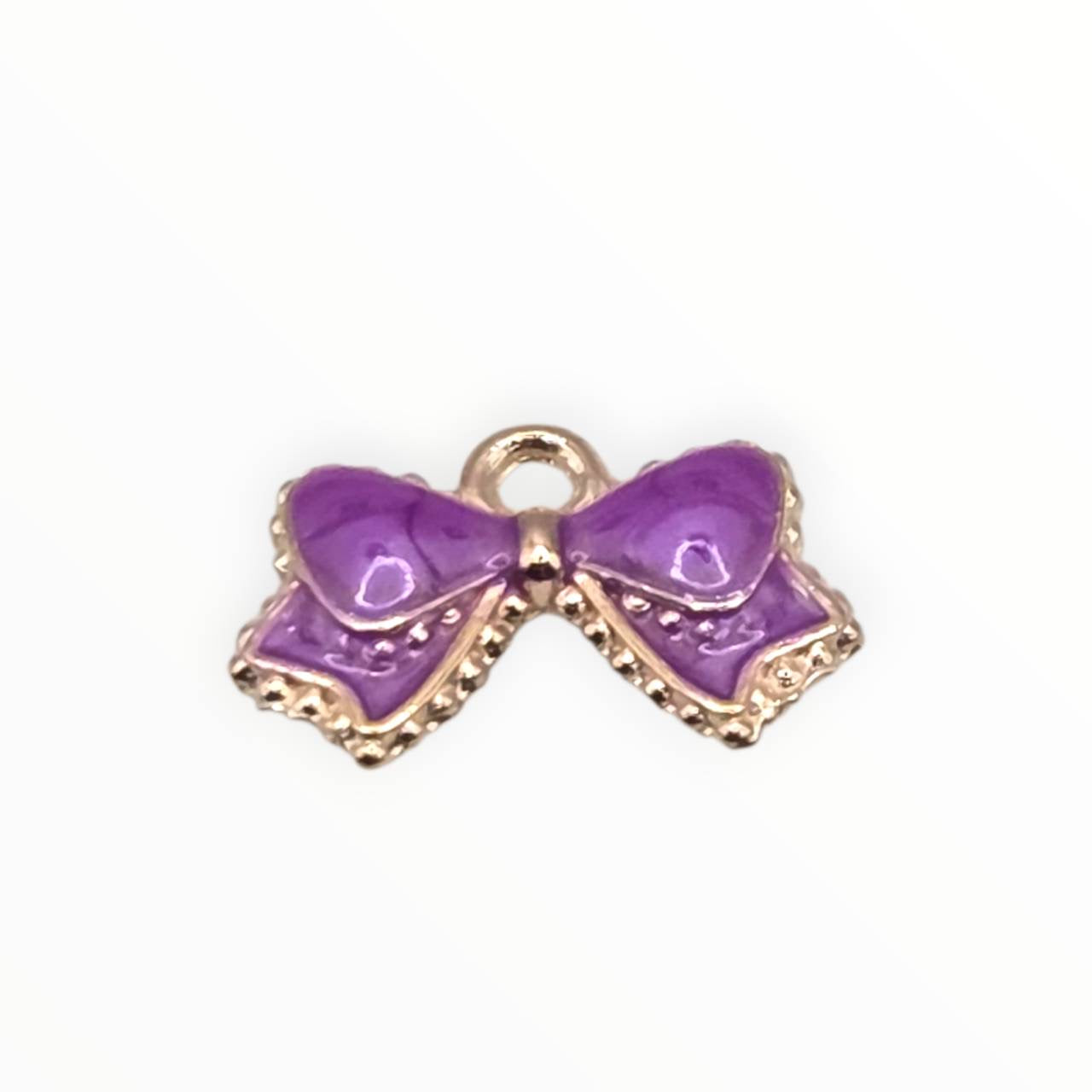Purple Bow Charms