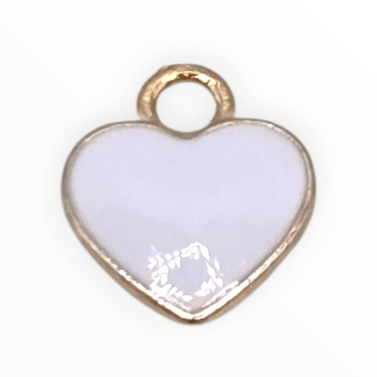 White Heart Charms