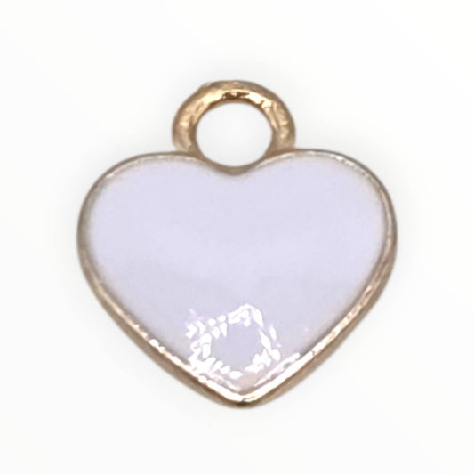 White Heart Charms