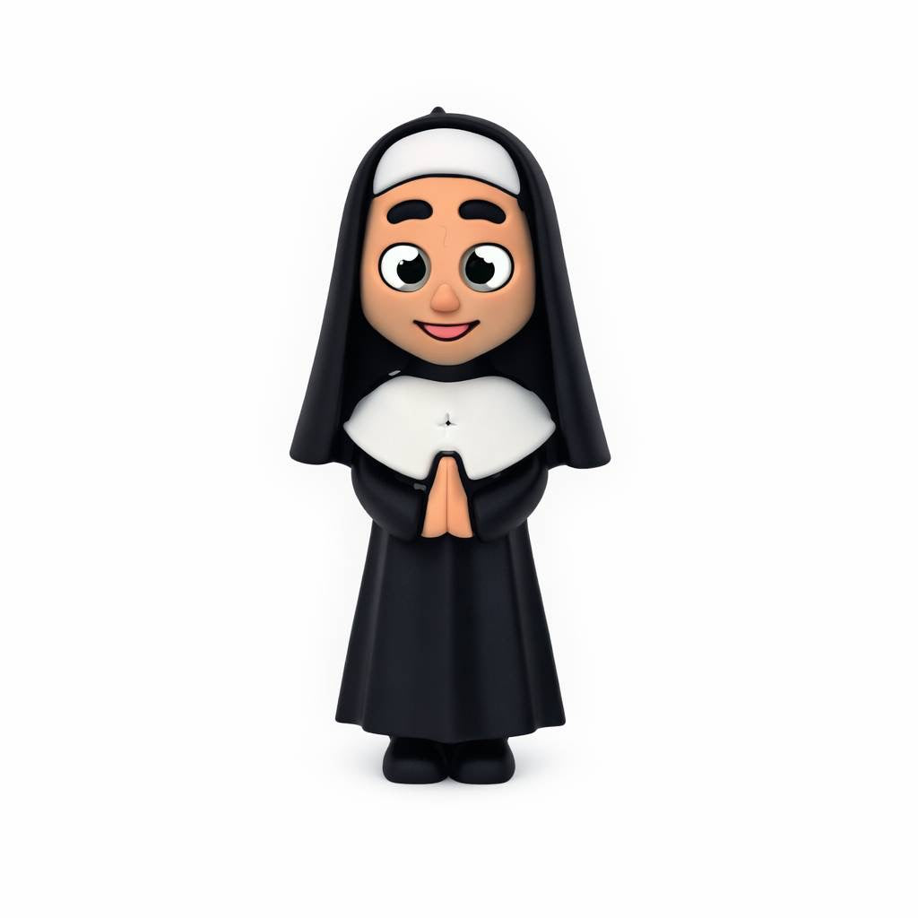 Little Blessings Nun Silicone Focal Beads