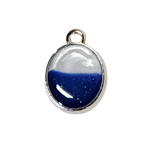 Ocean Horizon Gem Silver Plated Charms