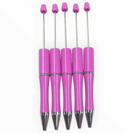 Magenta Beadable Pens (5 Count)