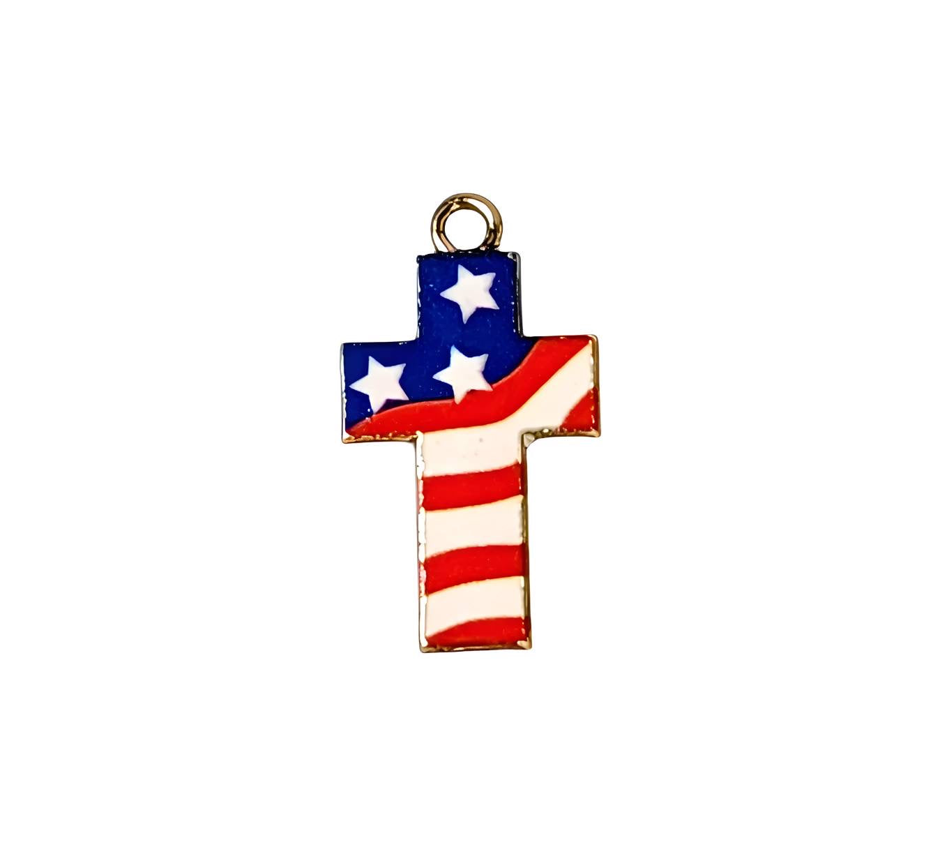 Patriotic Cross Charms