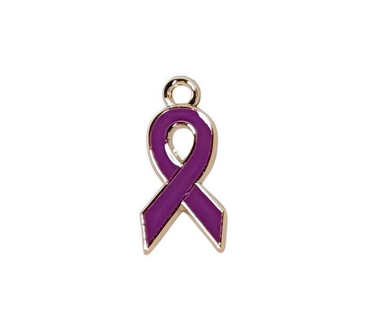 Purple Ribbon Charms
