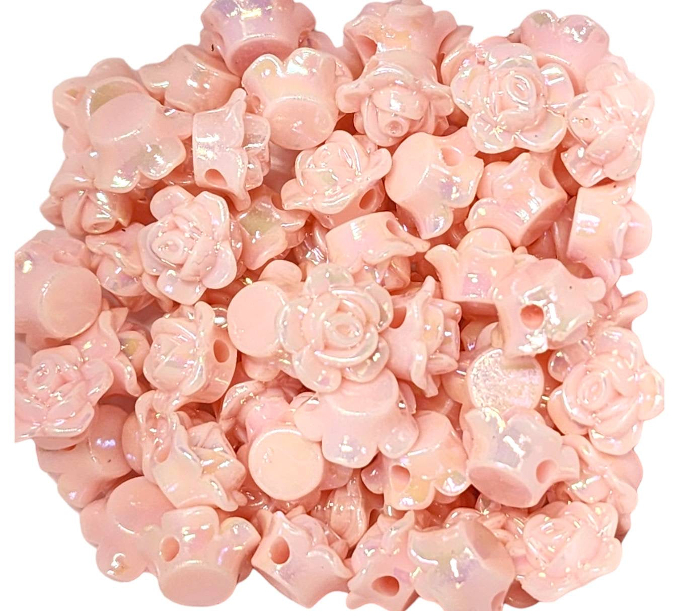12mm Light Pink Acrylic Flower Beads
