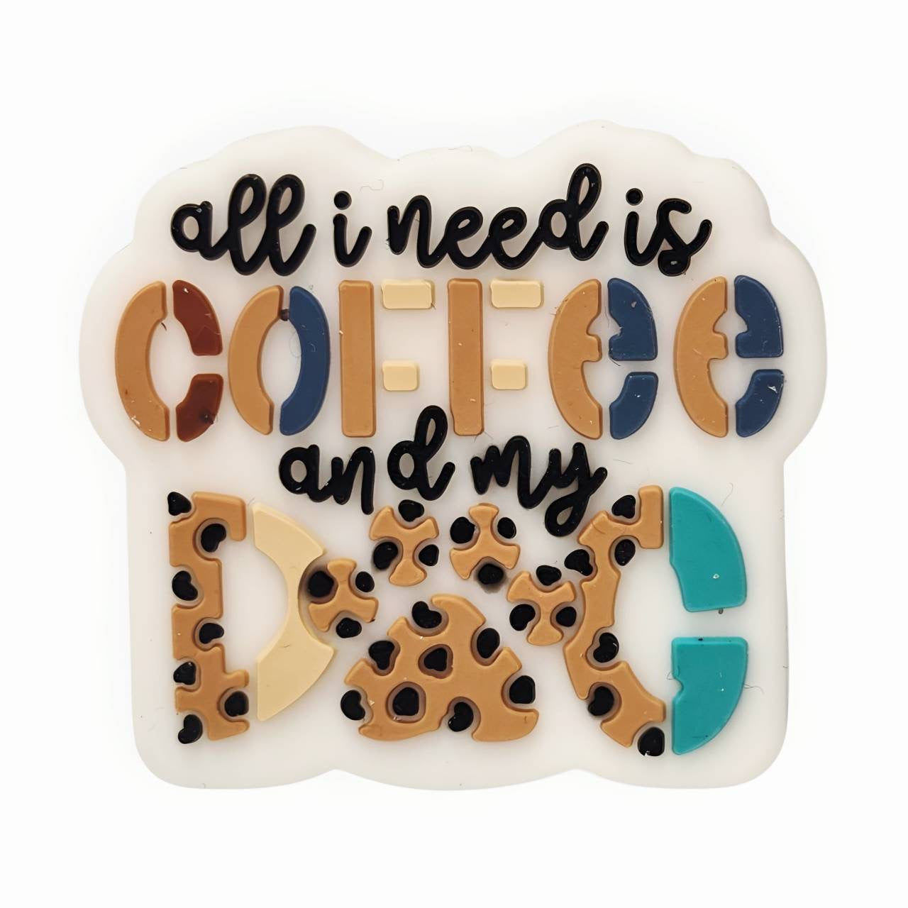 Coffee & my Dog Silicone Focal Beads