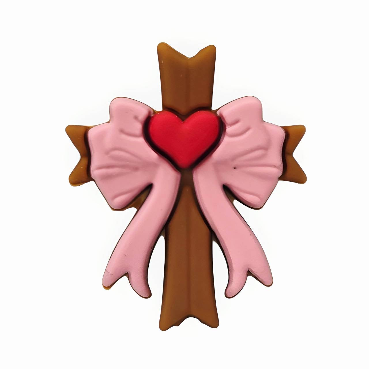 Bow Cross Silicone Focal Beads