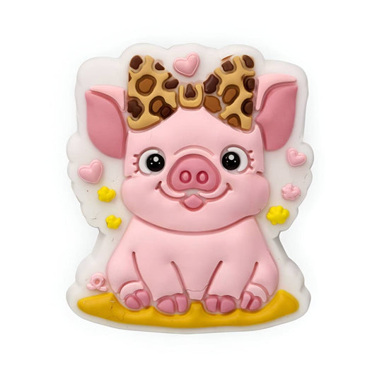 Sassy Swine Silicone Focal Bead (Custom Design by Bailey's Beads)
