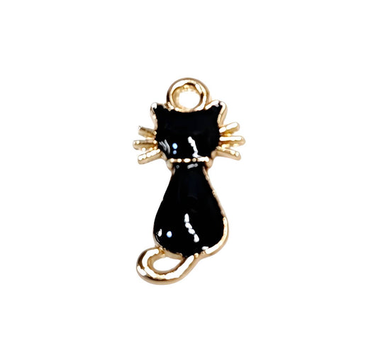 Enchanted Cat Gold Plated Charms