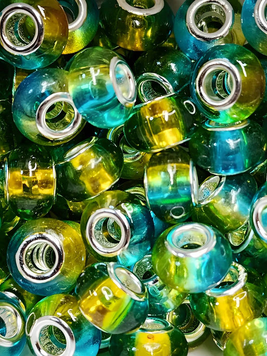 Ocean Lime Swirl (Large Hole Spacers)