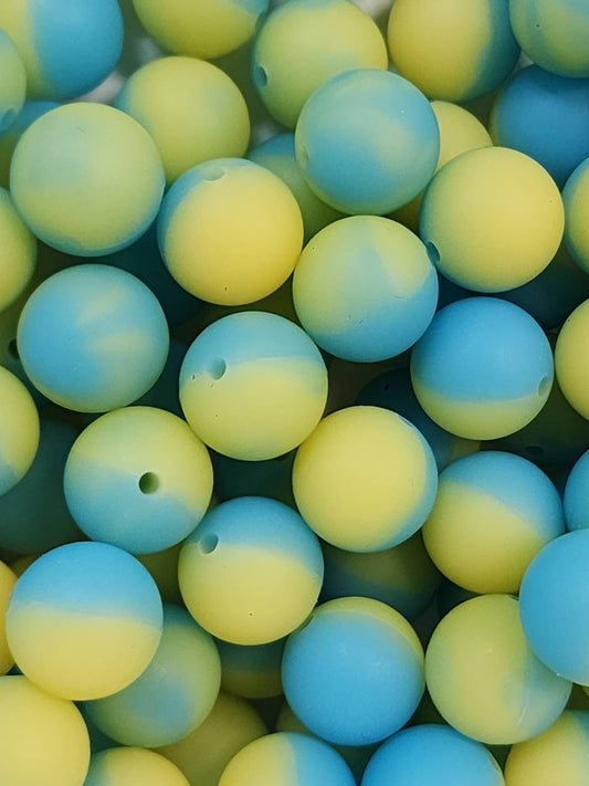 Blueberry Lemonade 15mm Silicone Bead