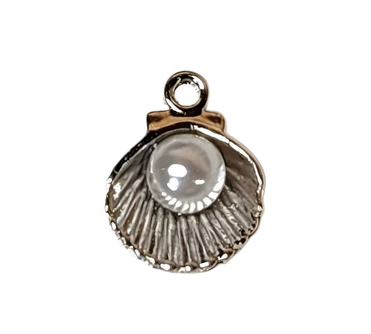 Silver Pearl Shell Silver Plated Charms