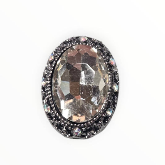 Oval Silver Hematite Gemstone Beads