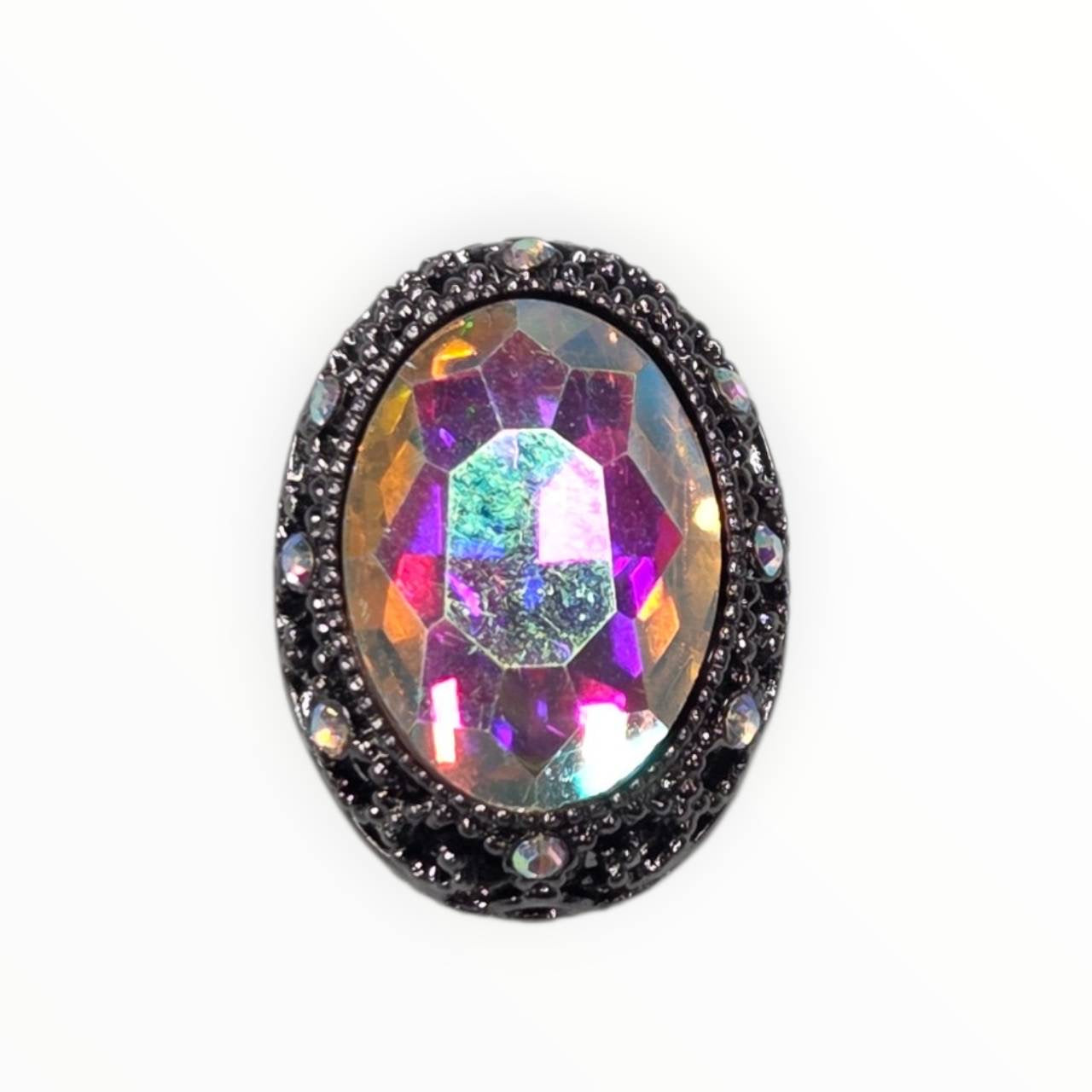 Oval Iridescent Hematite Gemstone Beads