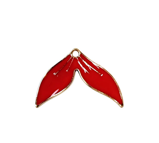 Red Fins Gold Plated Charms