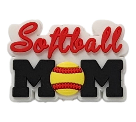 Softball Mom small Focal Bead