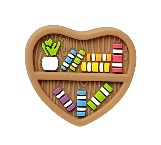 Book Heart Focal Beads