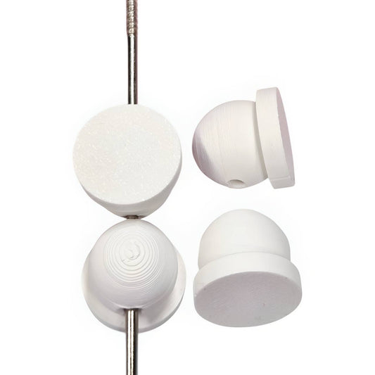 White 3D Printed Flatback Beads (Not Silicone)
