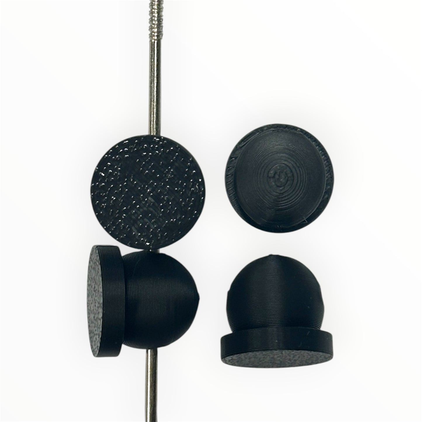 Black 3D Printed Flatback Beads (Not Silicone)