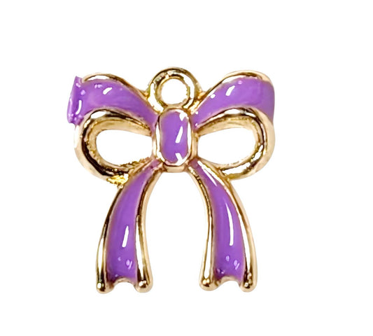 Purple Bow Charm