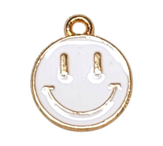 White Smile Face Charm